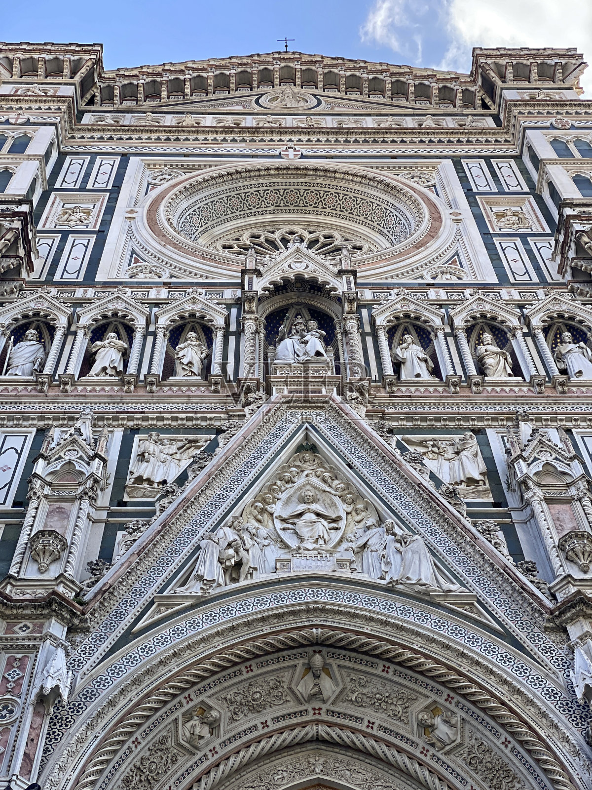 意大利,美丽圣母大教堂的细节。照片摄影图片