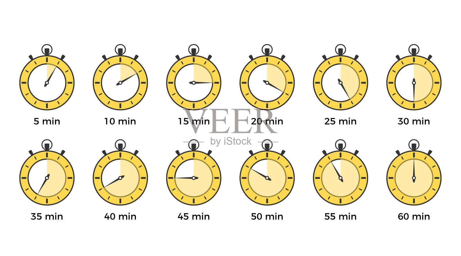 秒表图标插画图片素材