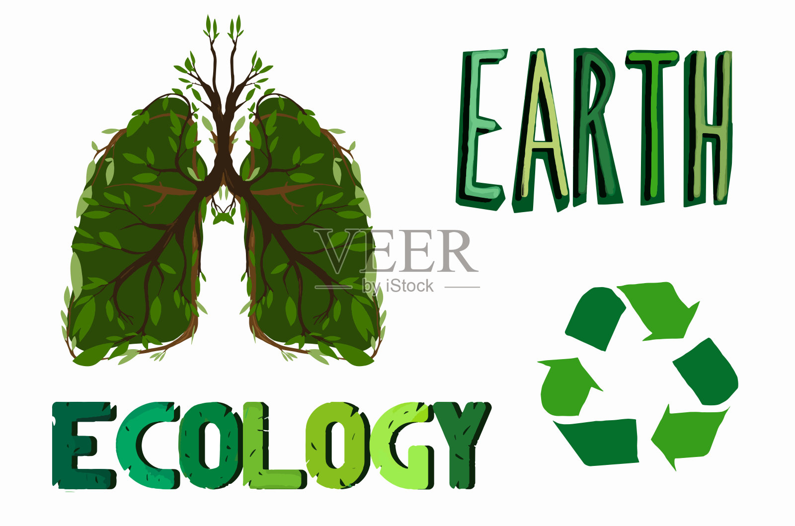 创新和可持续思维插画图片素材