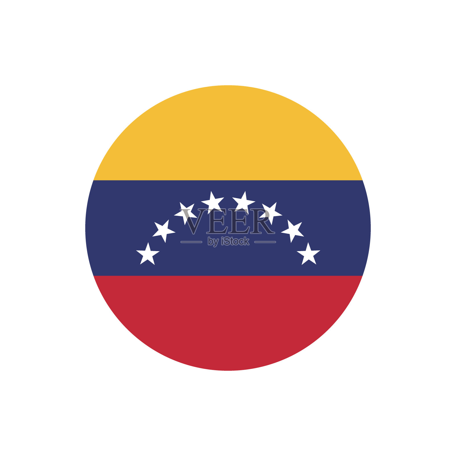 委内瑞拉国旗。 按钮国旗图标。 标准颜色。 圆形按钮图标。 圆圈图标。 计算机插图。 数字插图。 矢量插图。插画图片素材