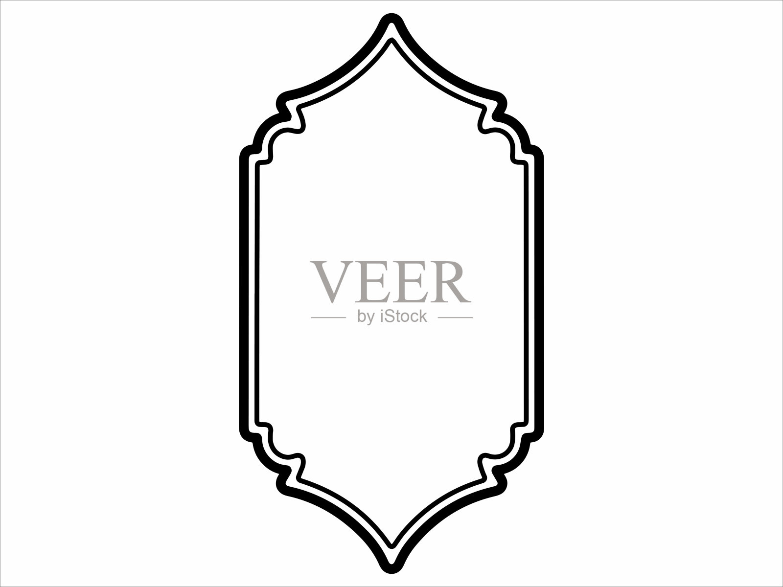 斋月框架背景。伊斯兰框架线艺术插图。手绘伊斯兰框架插图。斋月框架线条艺术背景。Eid Al Fitr框架线艺术插图。斋月卡里姆框架线条艺术。把拉马丹·穆巴拉克黑白地画出来插画图片素材