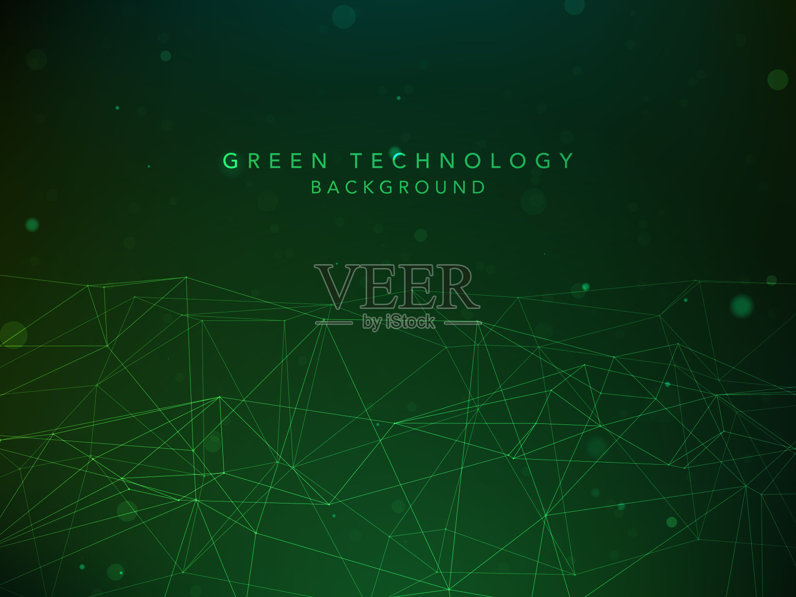 高科技数字绿色技术未来电路数字。插画图片素材