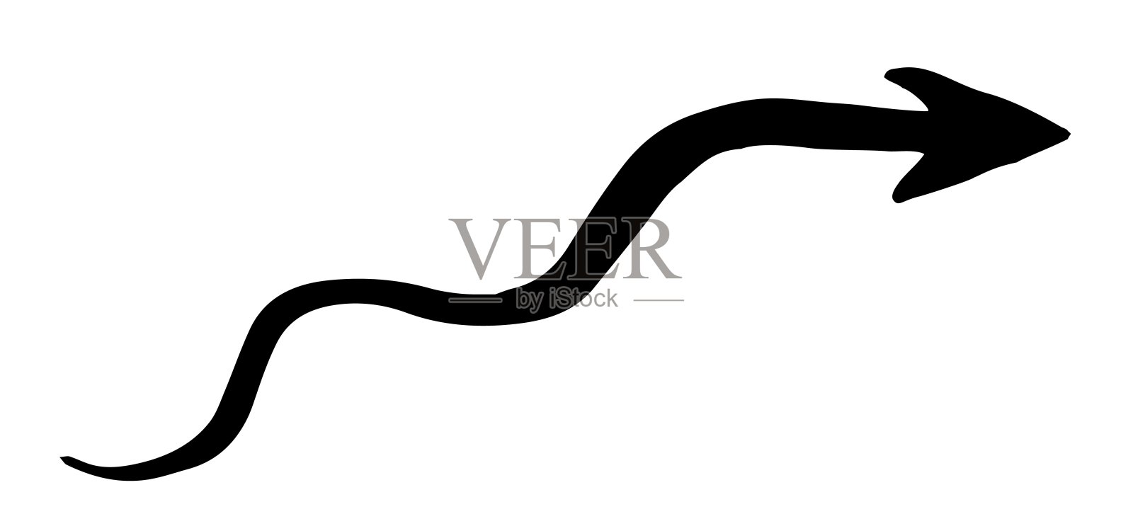 用墨刷手绘箭头插画图片素材