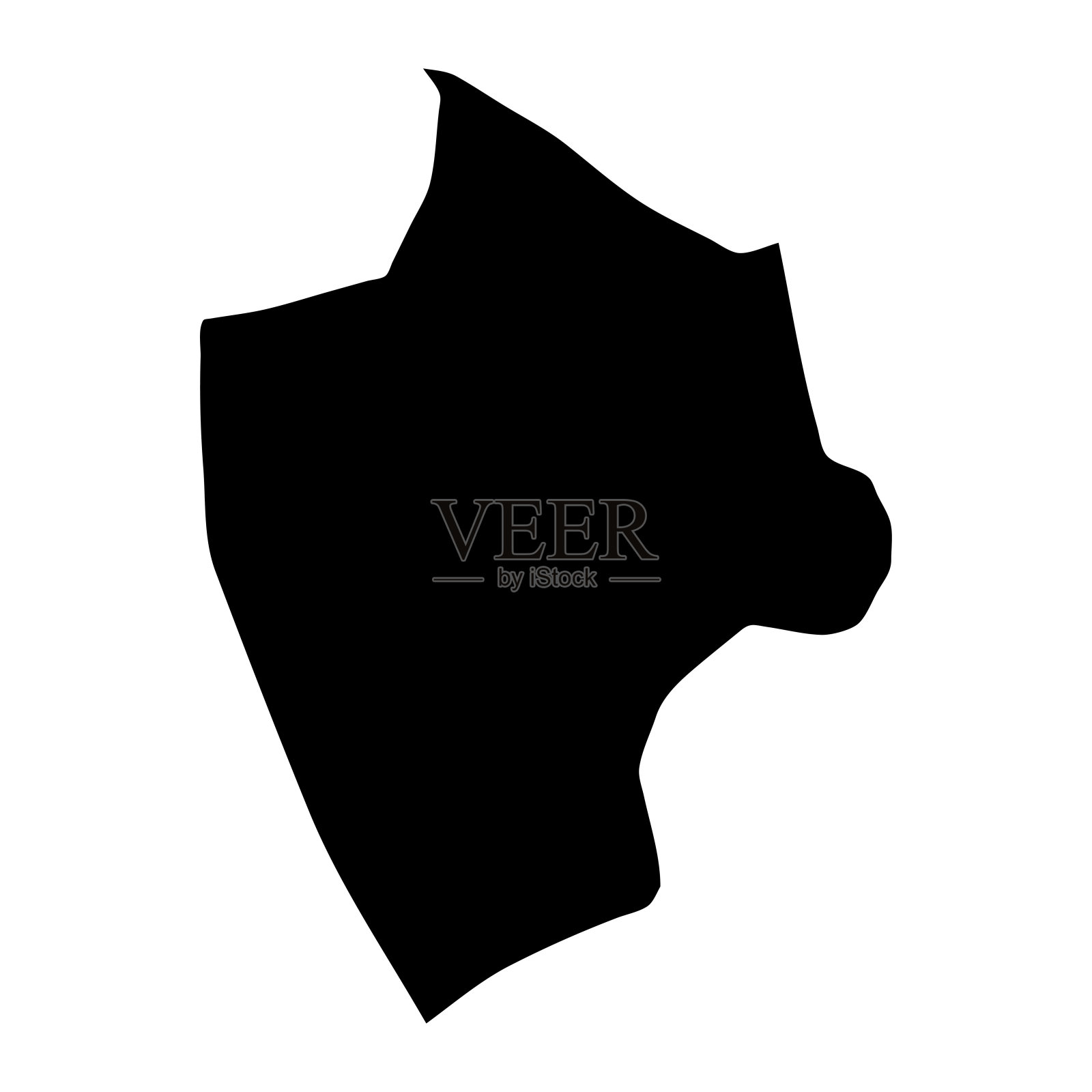 阿尔贝茨隆市地图,丹麦行政区划。矢量插图。插画图片素材