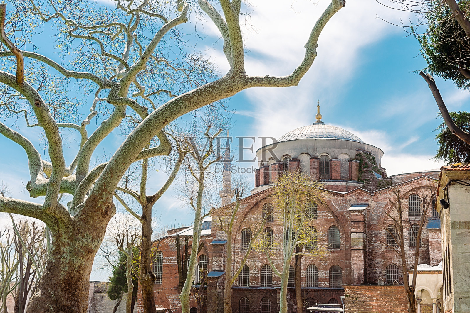 伊斯坦布尔圣艾琳教堂。照片摄影图片