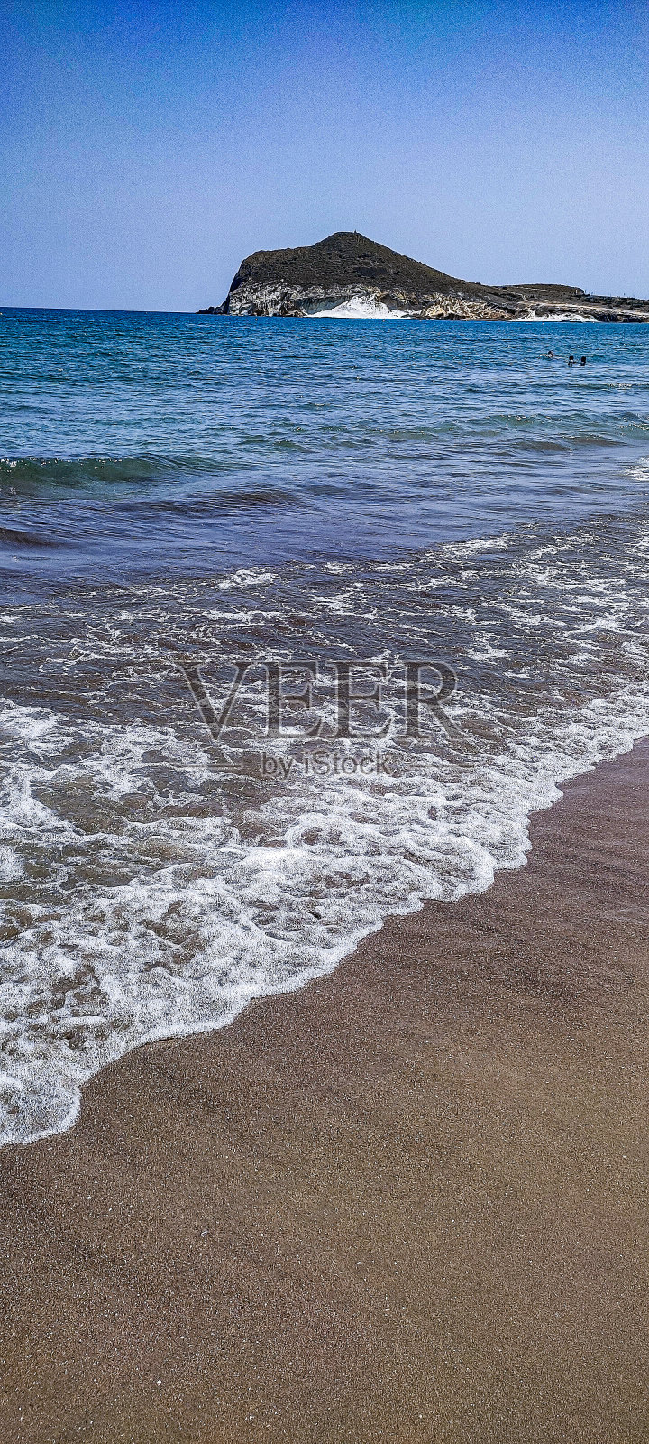 基诺维斯海滩的海滨照片摄影图片