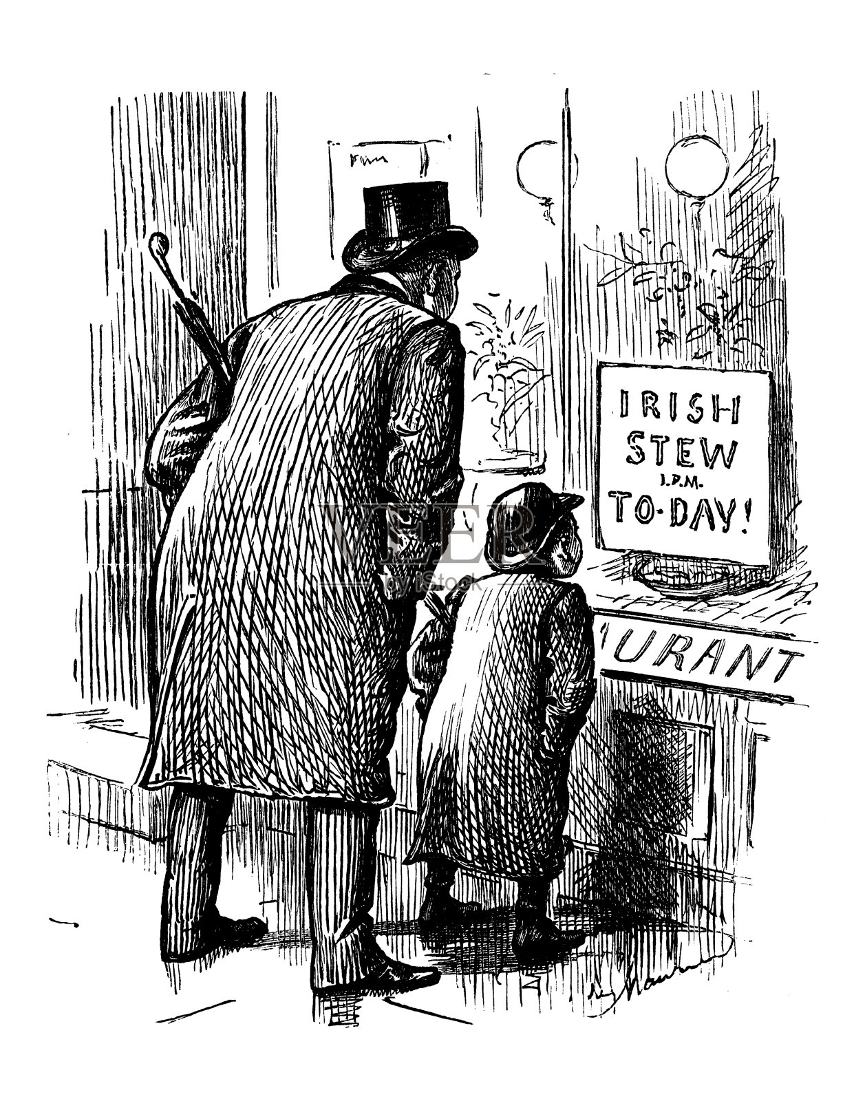 英国讽刺漫画插画图片素材