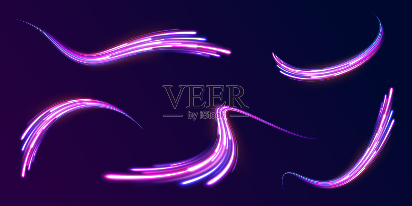 彗星氖线插画图片素材