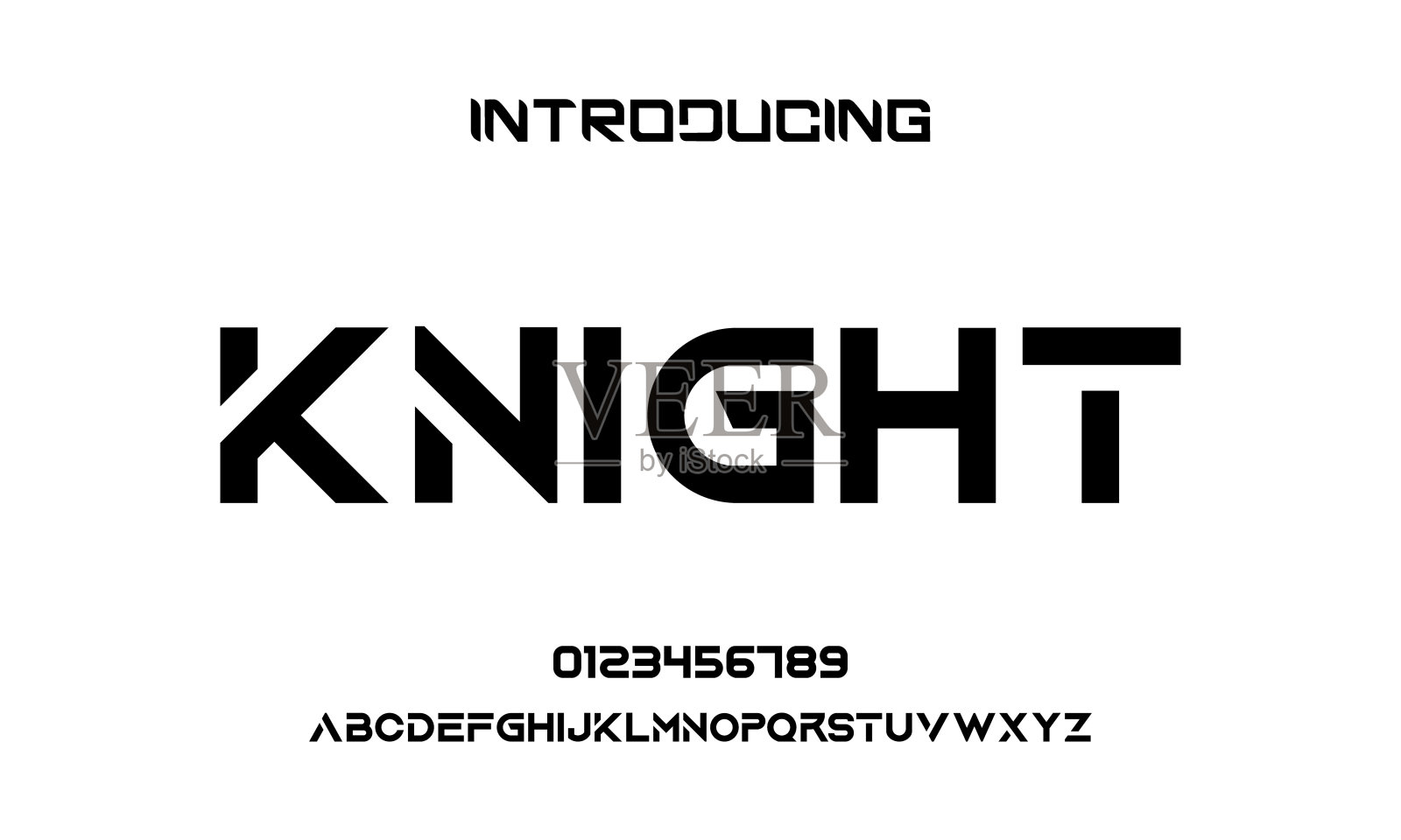 豪华极简几何无衬线向量字体字母表集插画图片素材