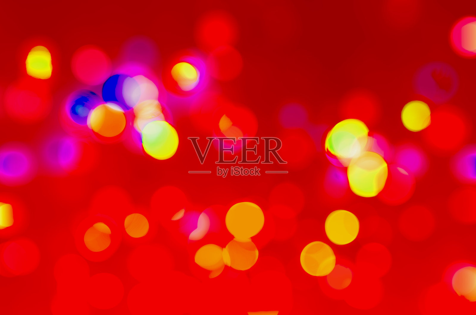 红色散焦散景灯模糊闪闪发光的彩色背景圣诞节模糊纹理照片摄影图片