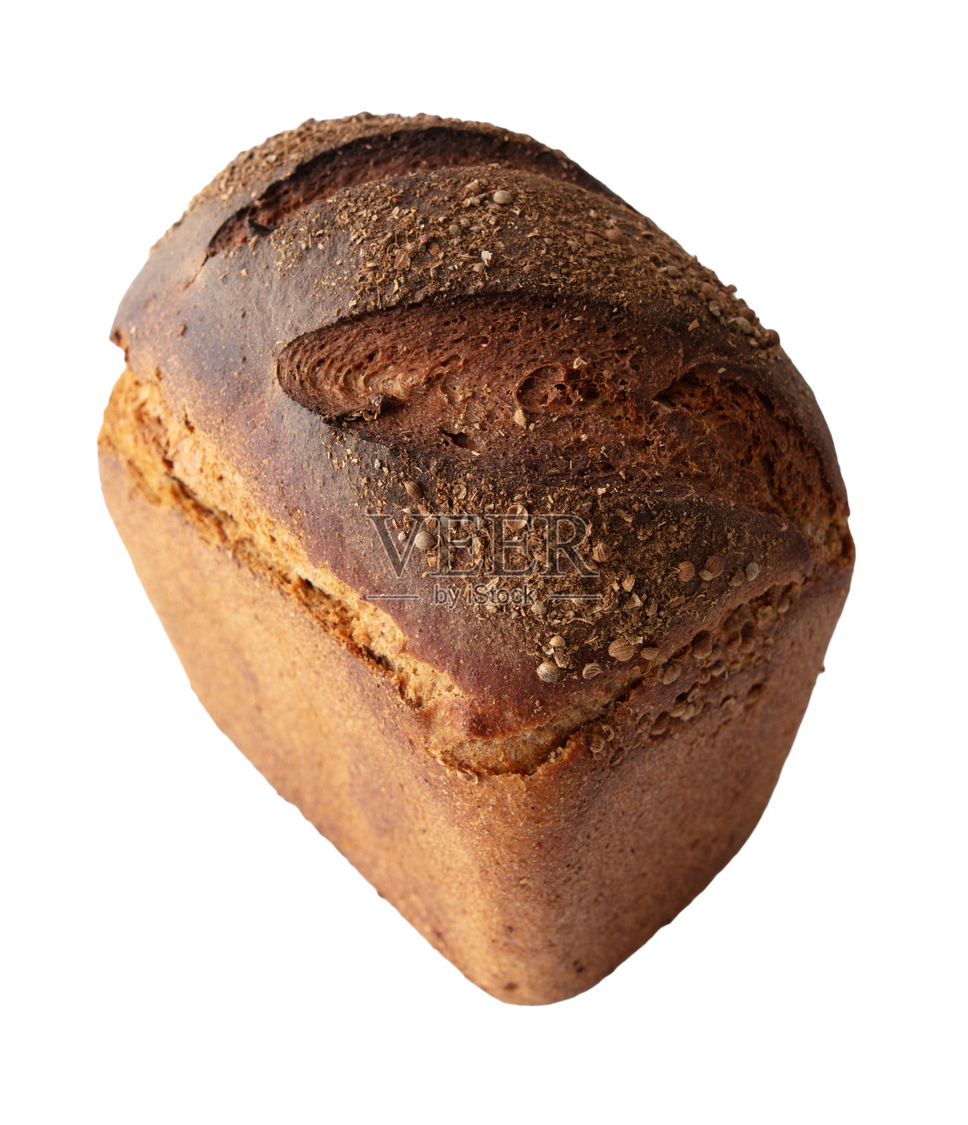 黑麦面包孤立在白色背景上照片摄影图片