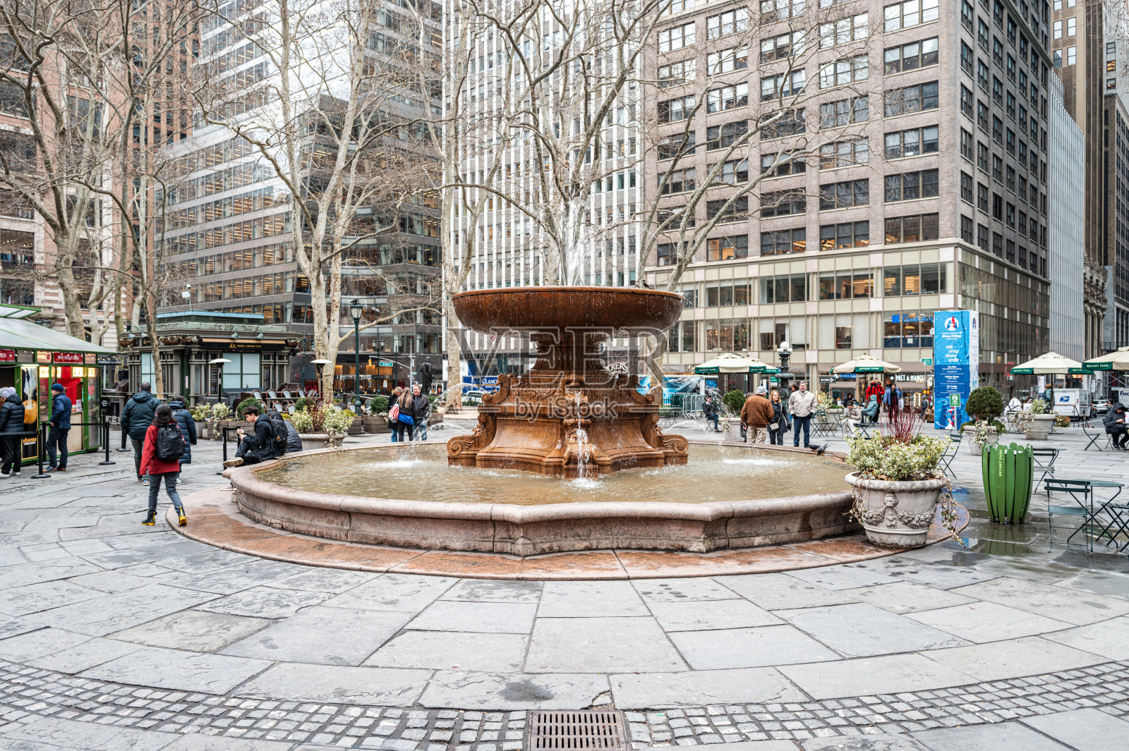 约瑟芬·肖·洛厄尔纪念喷泉,布莱恩特公园照片摄影图片