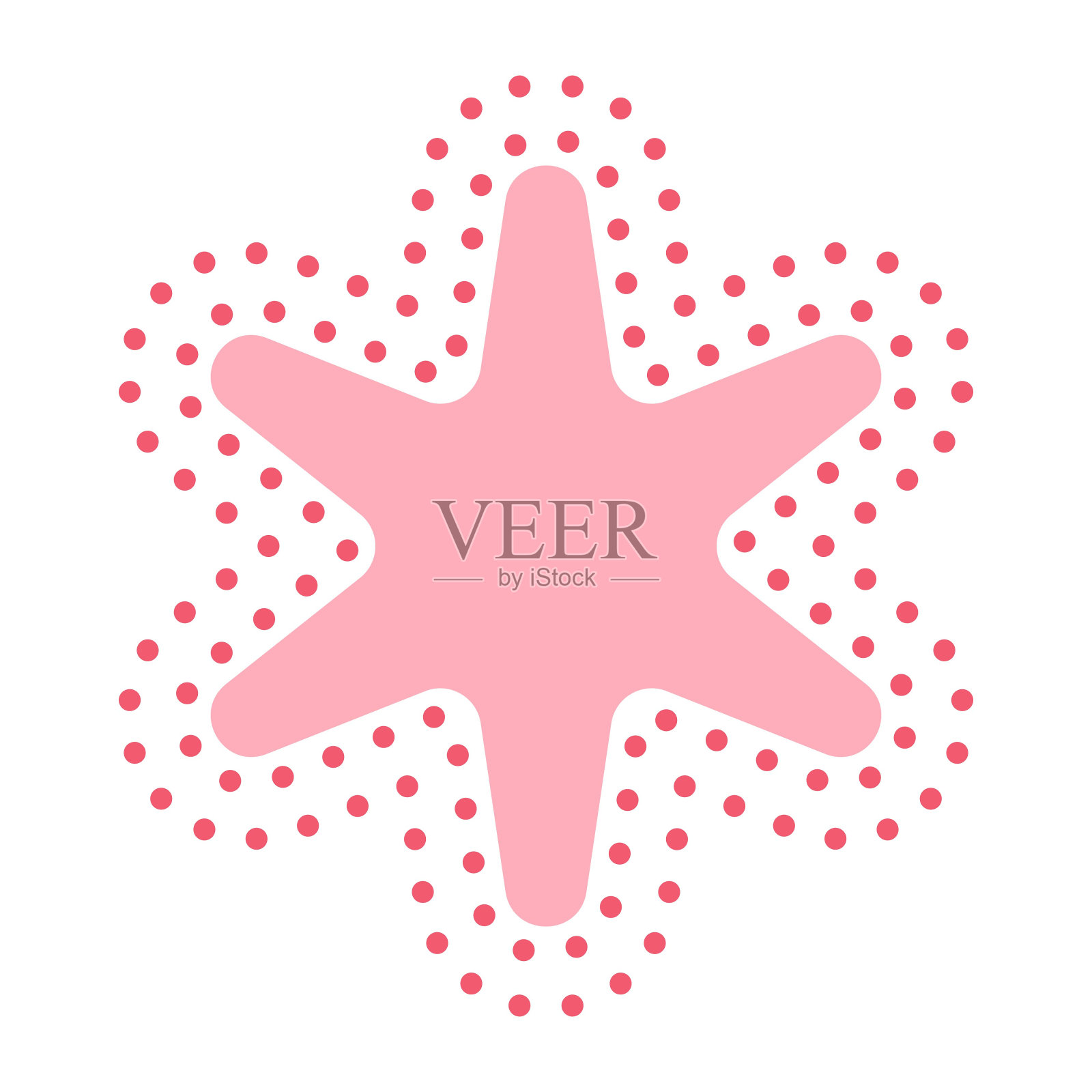 圆点星形半色调图标。插画图片素材