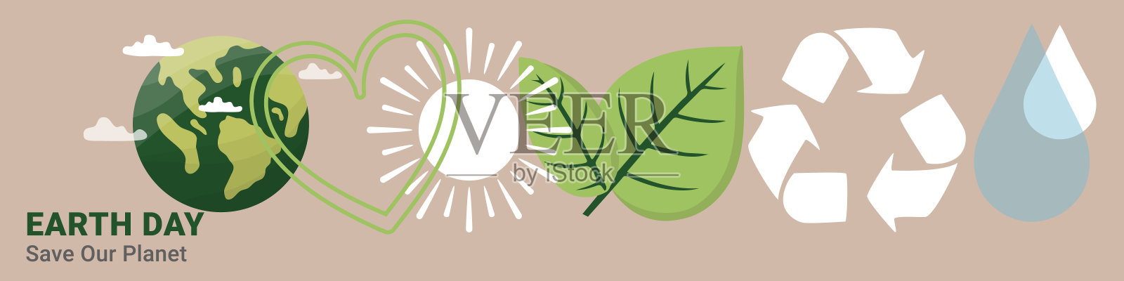 地球日插图。生态、环境问题与环境保护。矢量插图概念图形和网页设计,业务演示,营销和印刷材料。插画图片素材