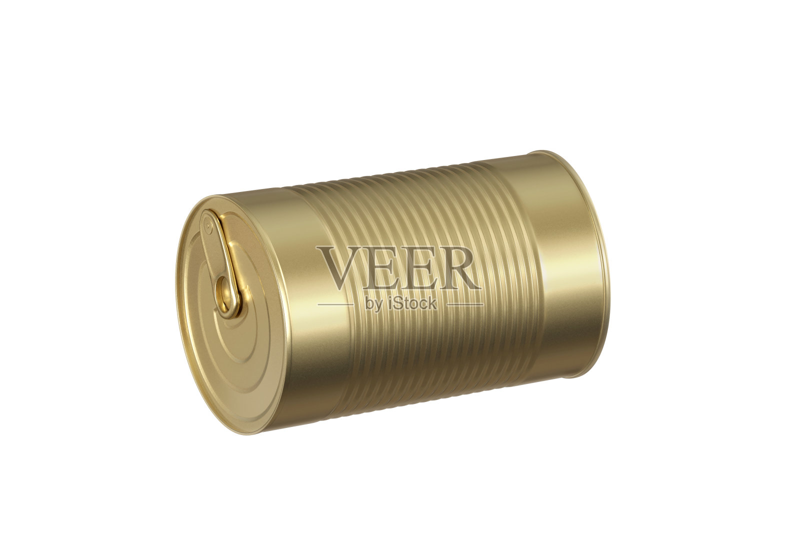 一个封闭的锡罐被白色隔离照片摄影图片