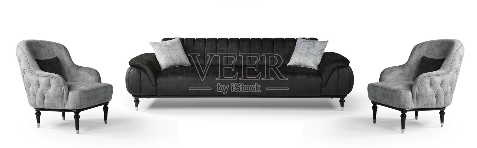 一套沙发和扶手椅,现代沙发和扶手椅,现代家具照片摄影图片