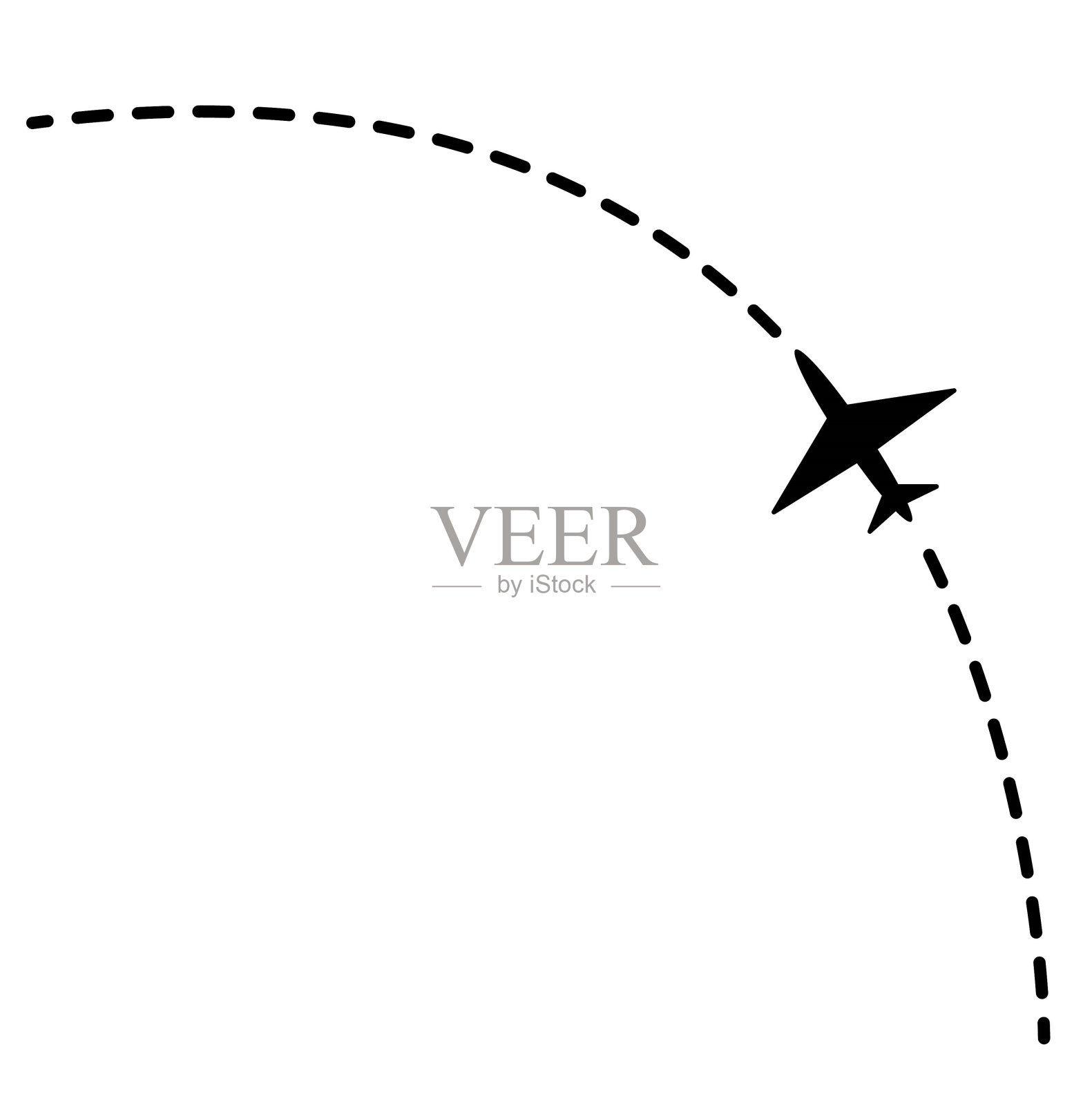 飞机路线图标,矢量最好的平面图标。插画图片素材