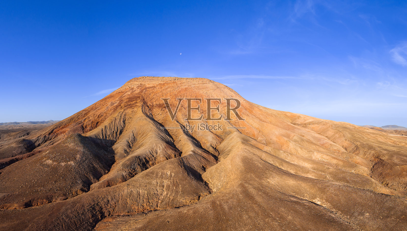 空中全景雄伟的蒙大拿火山山罗哈富尔特文图拉西班牙加那利群岛照片摄影图片