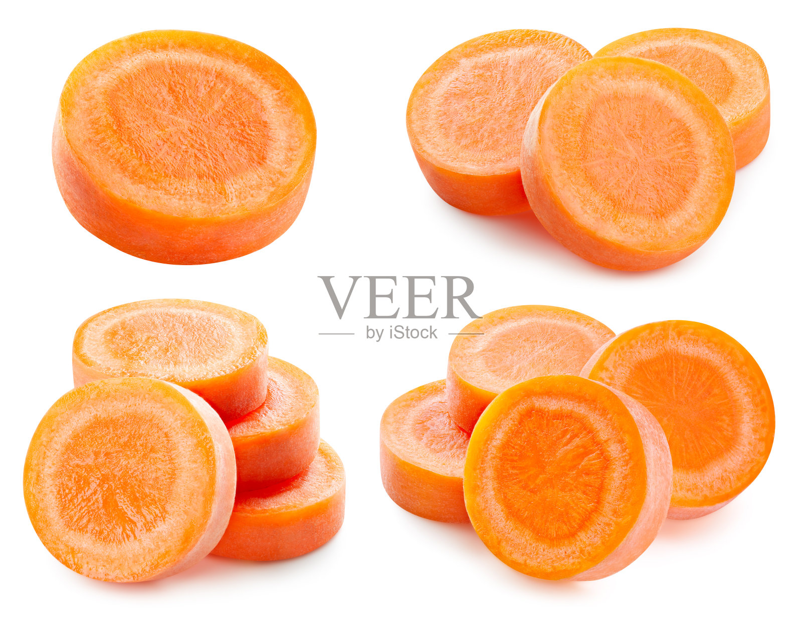 在白色背景上孤立的新鲜胡萝卜照片摄影图片