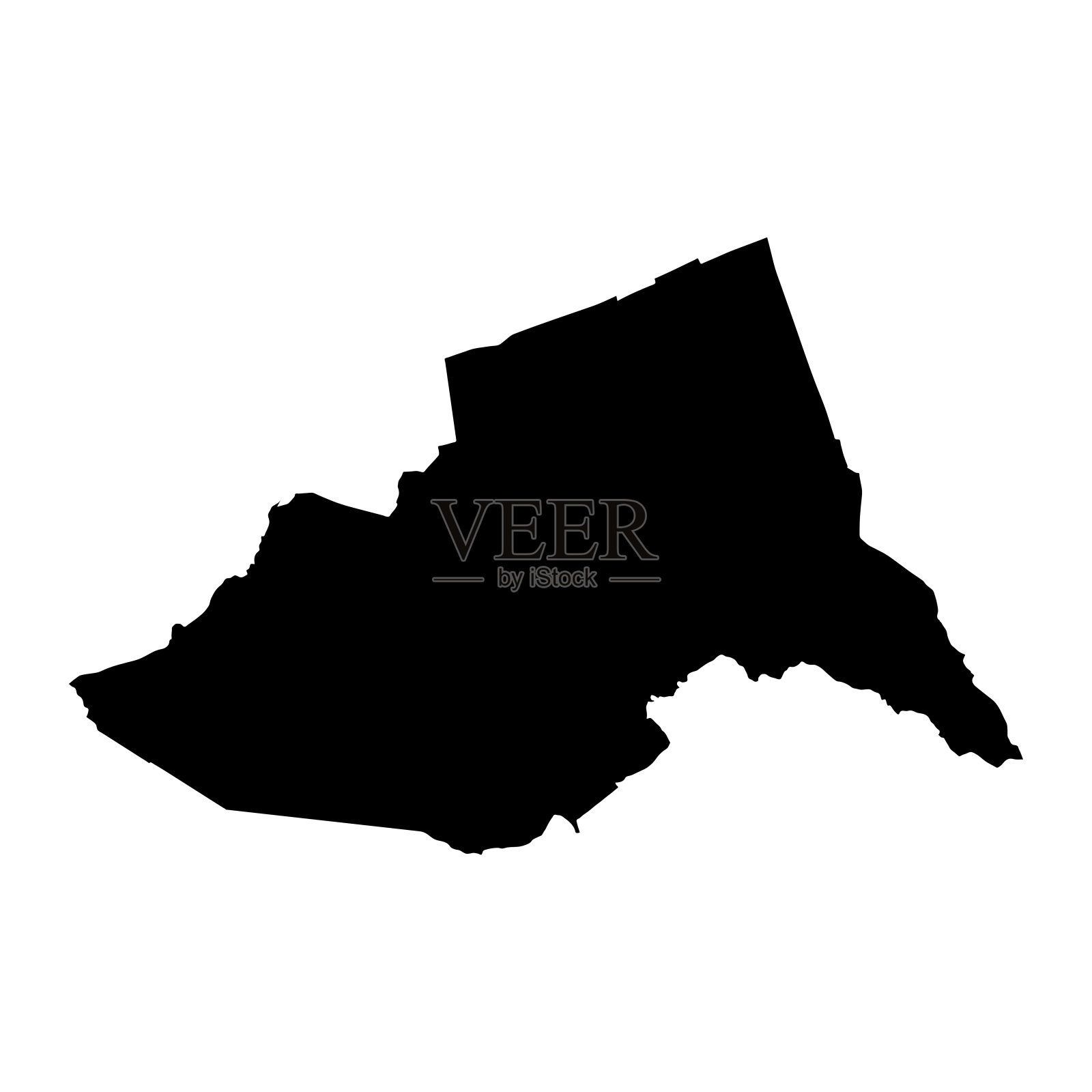 梅鲁县地图,肯尼亚行政区划。矢量插图。插画图片素材