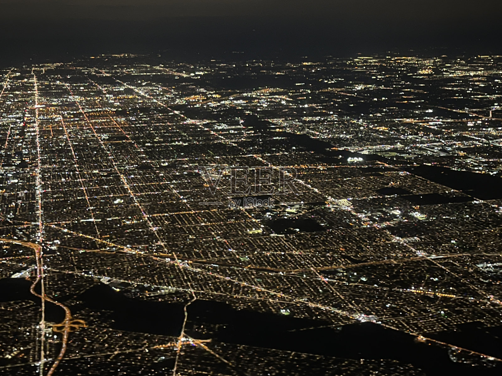 芝加哥的夜空照片摄影图片