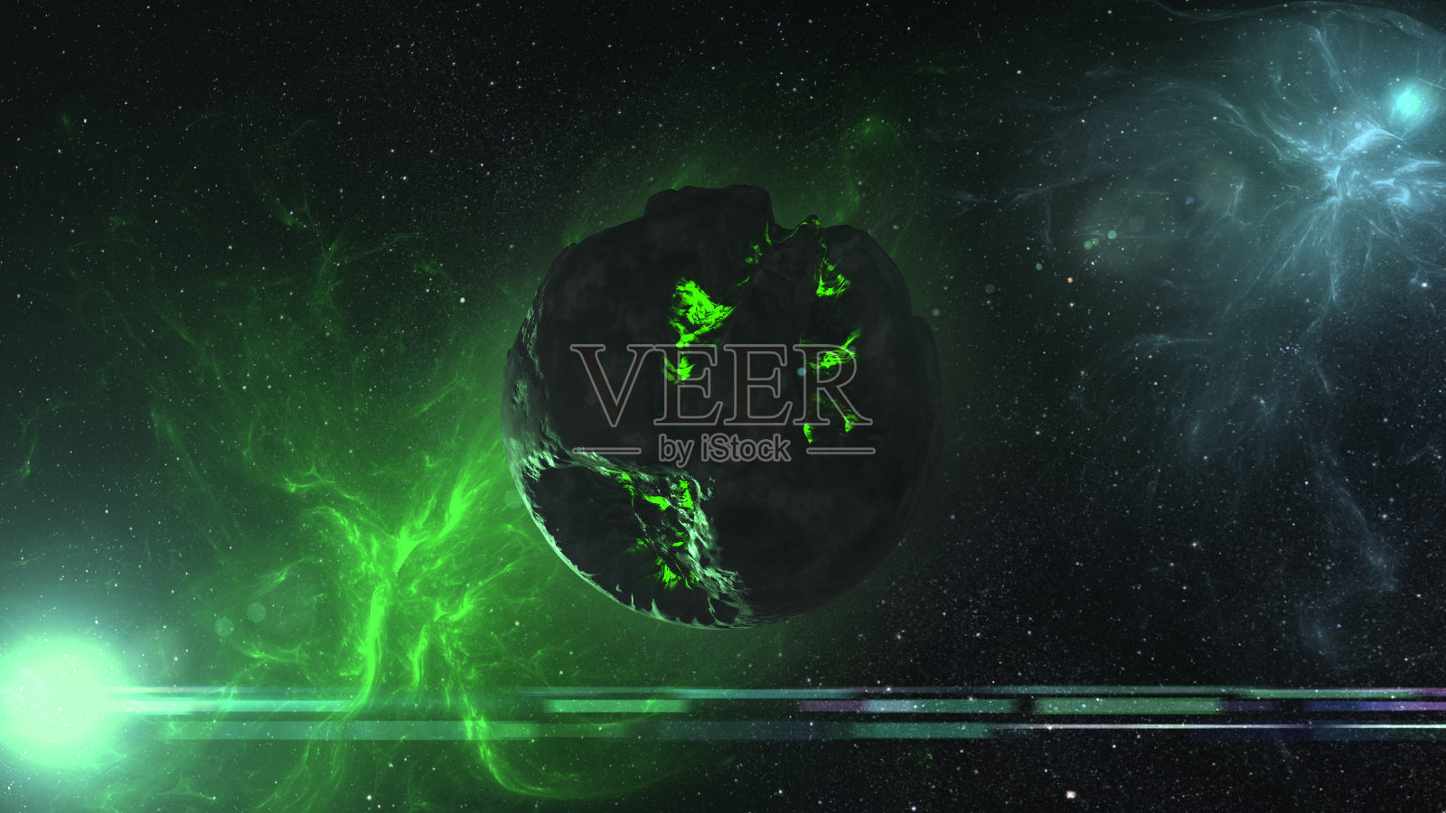 深空中的外星星球照片摄影图片