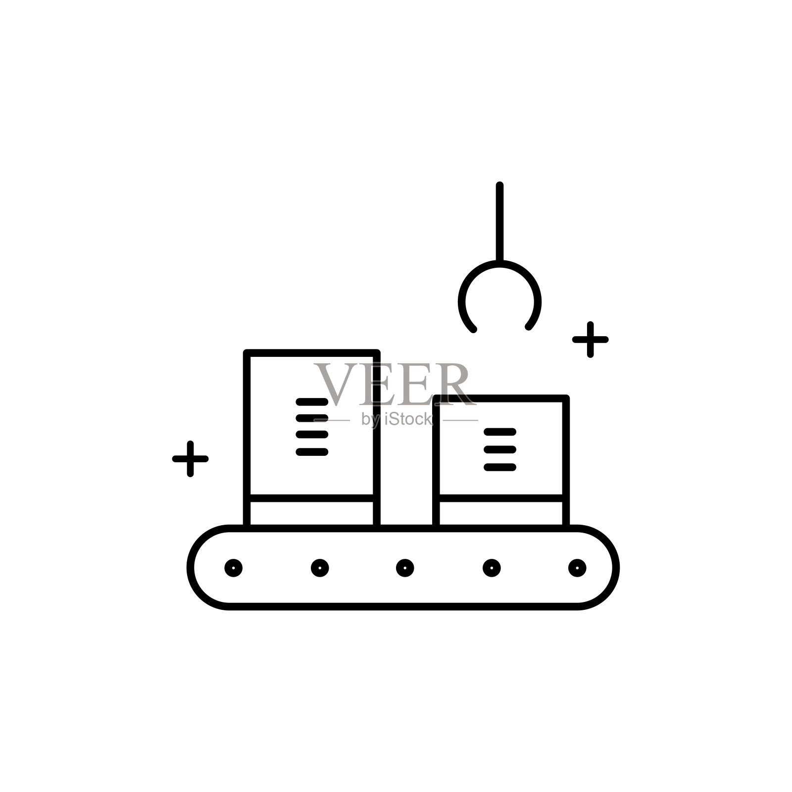 自动化物流创建矢量图标设计插画图片素材