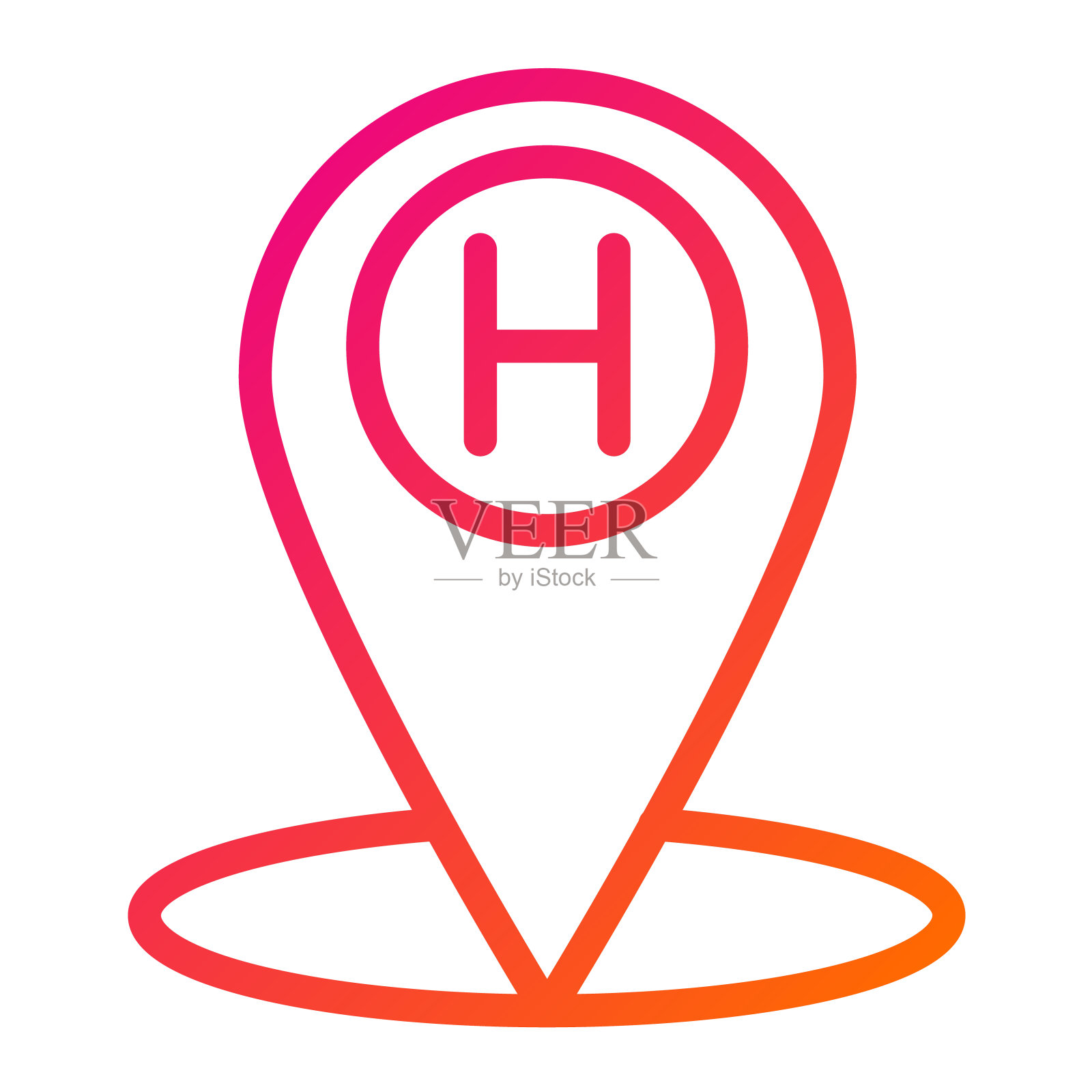 酒店别针矢量图标设计插图插画图片素材