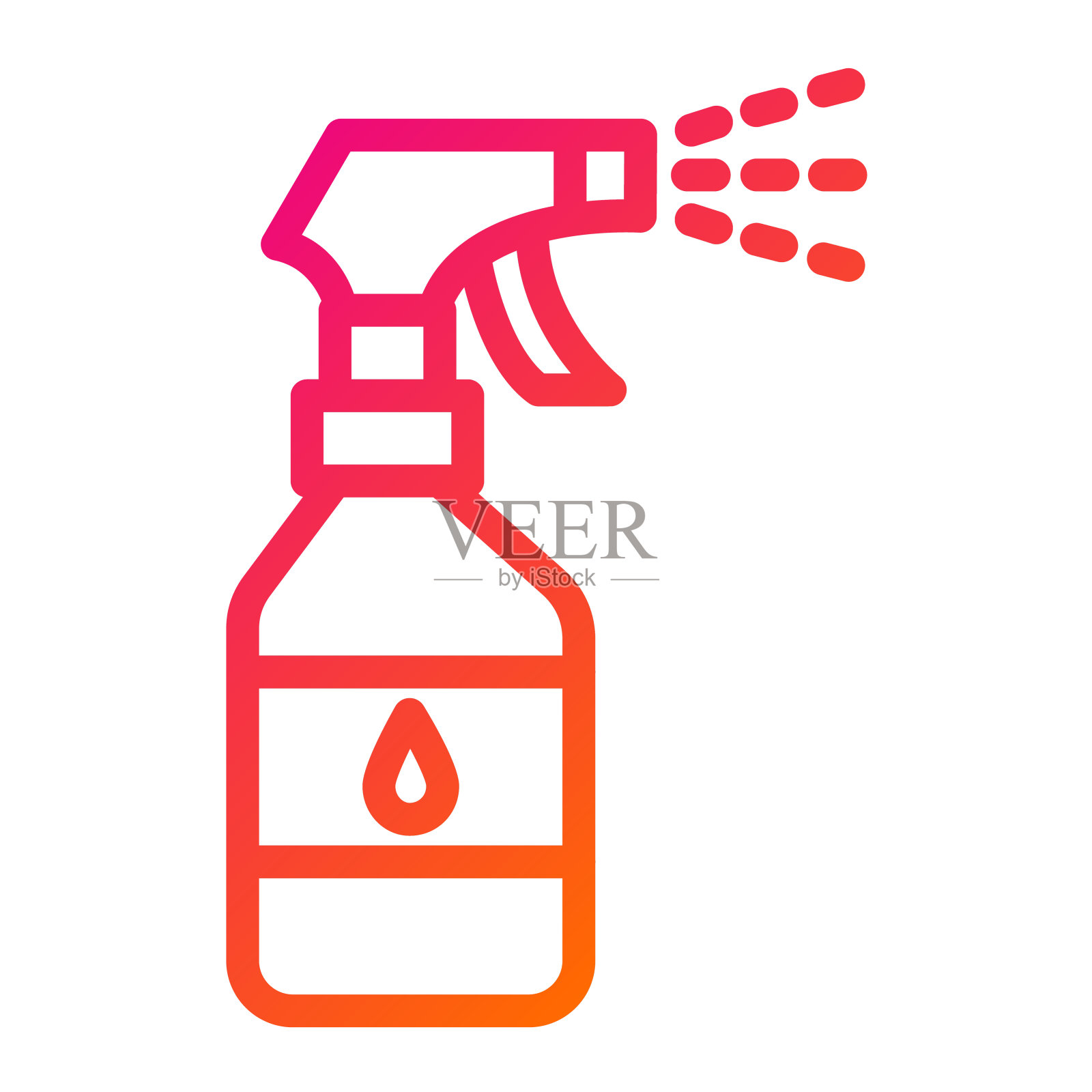 喷雾瓶矢量图标设计插图插画图片素材