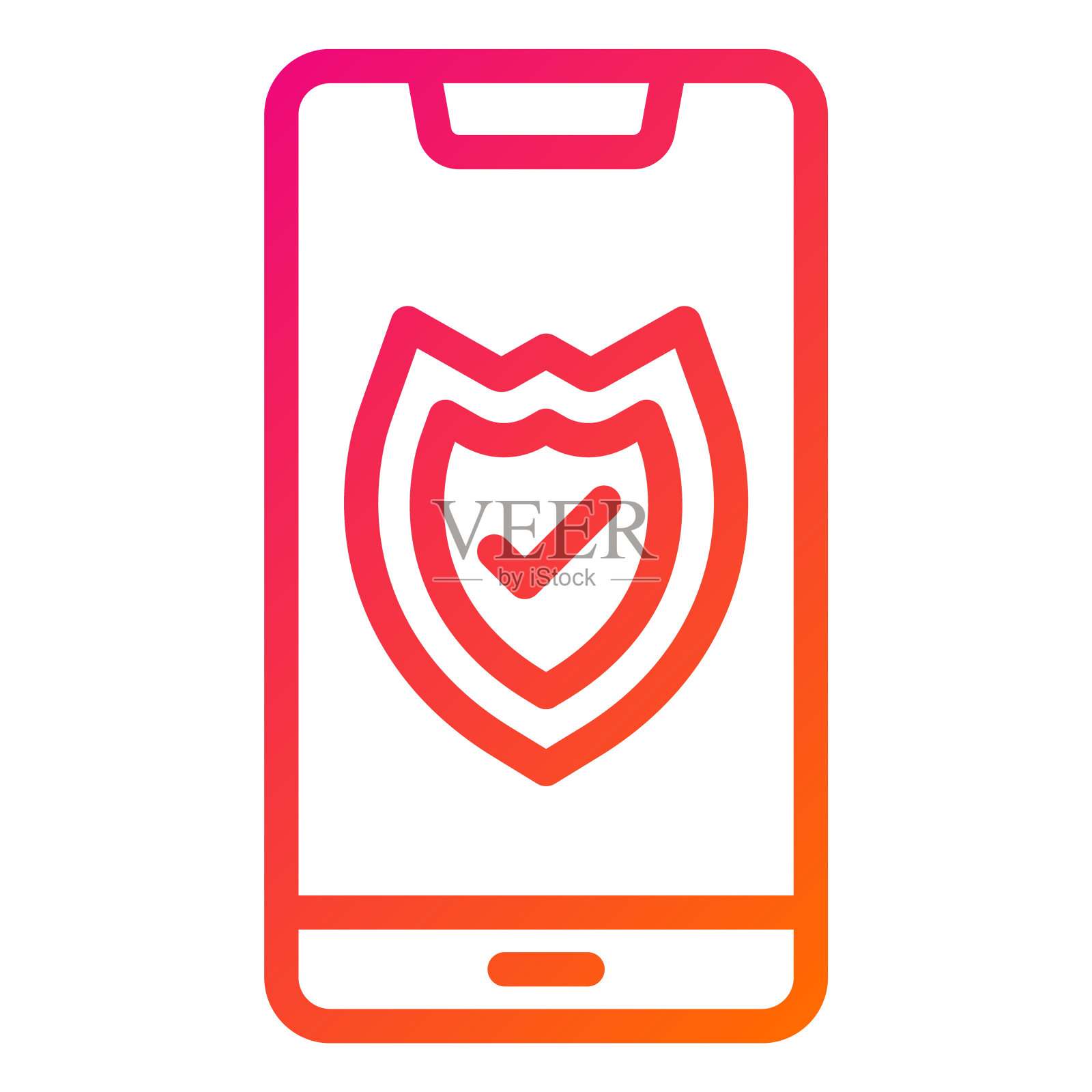 智能手机矢量图标设计插图插画图片素材