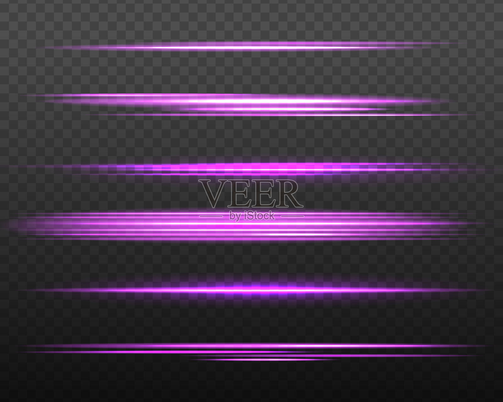 曲线光效果的粉红色线条。插画图片素材