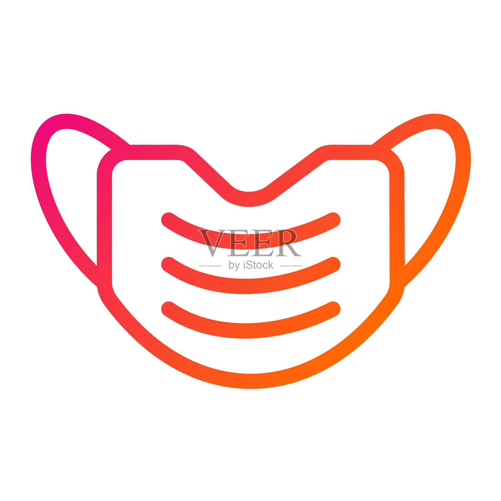 医用口罩矢量图标设计插图插画图片素材