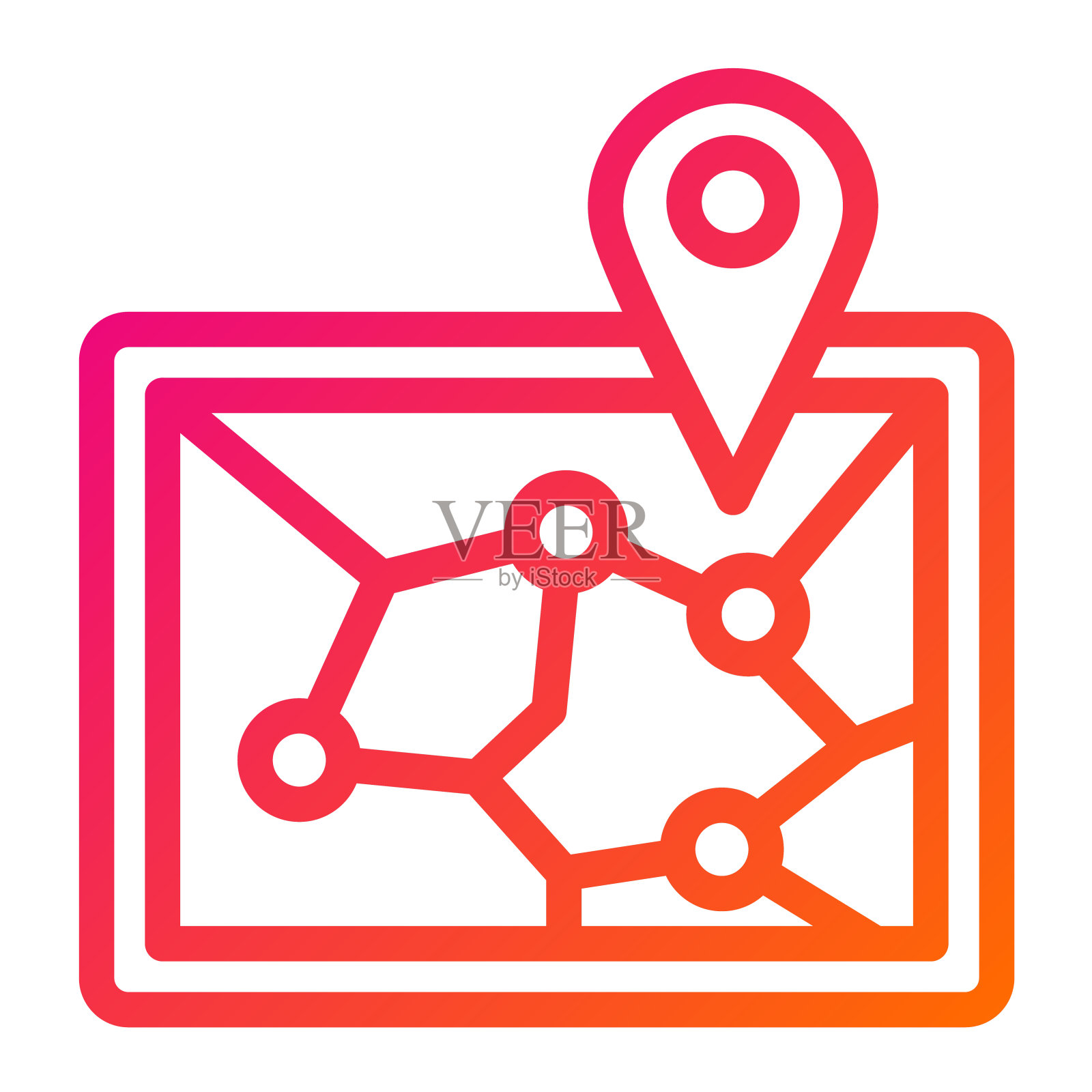 铁路地图矢量图标设计插图插画图片素材