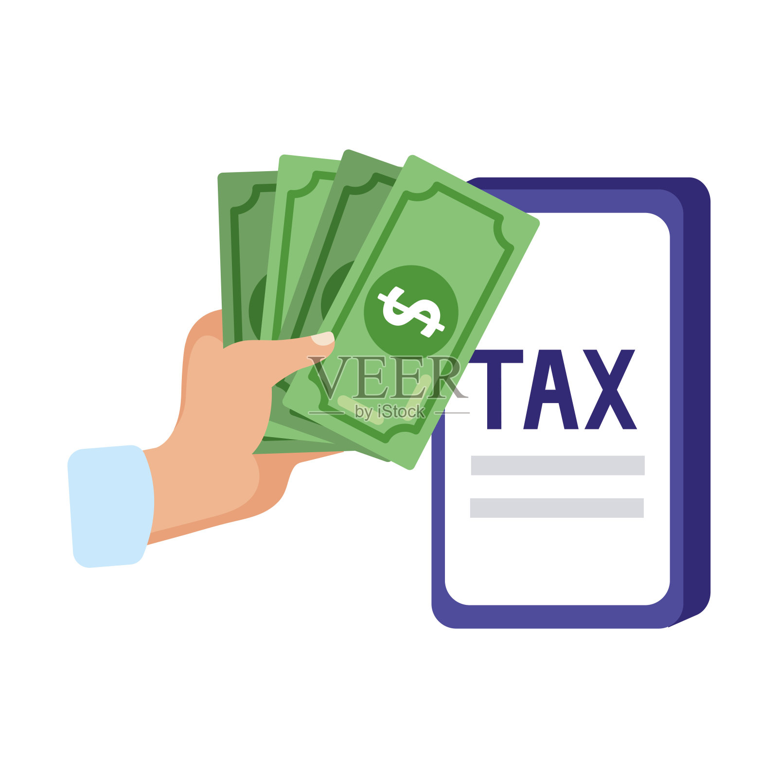 税收的一天插画图片素材