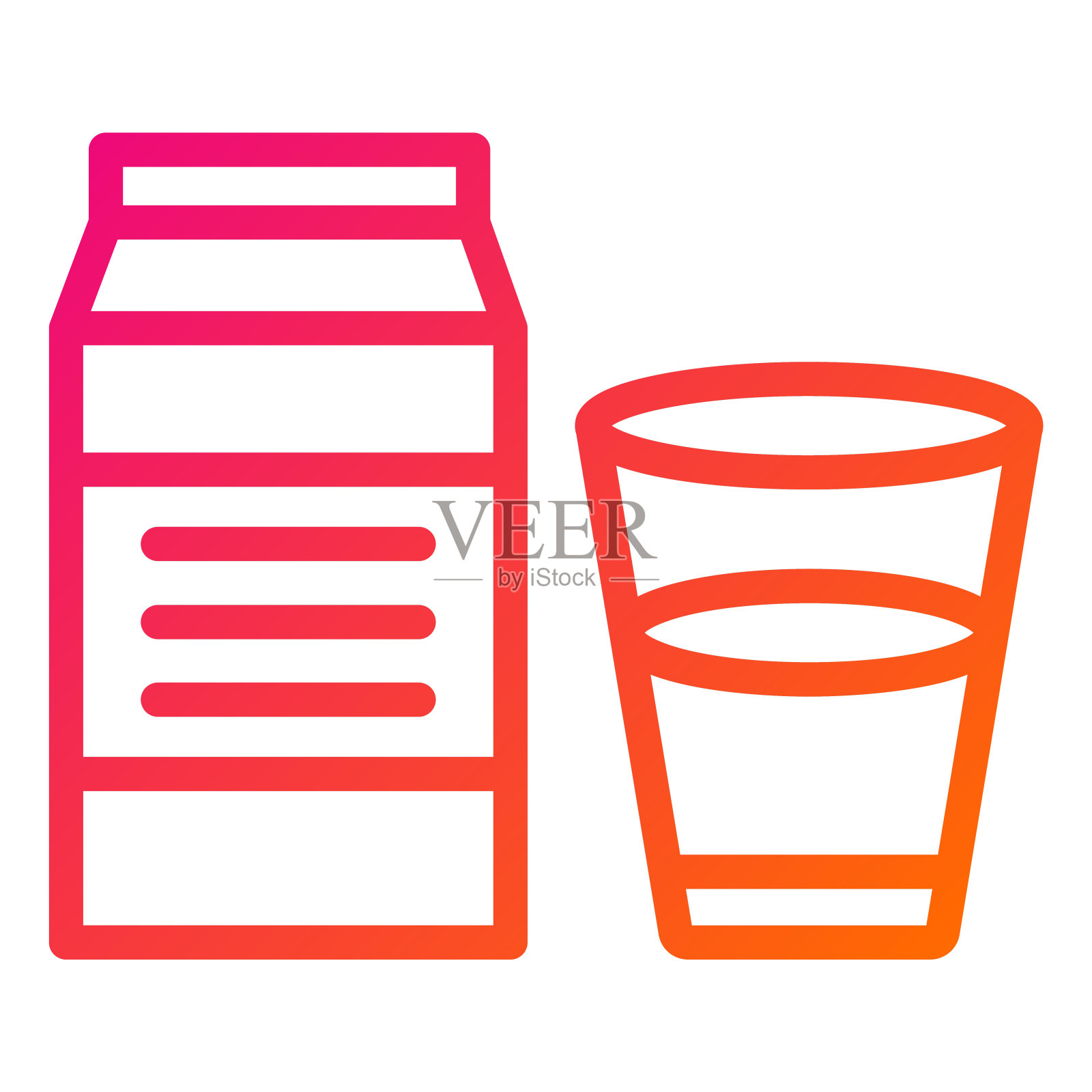 牛奶矢量图标设计插图插画图片素材