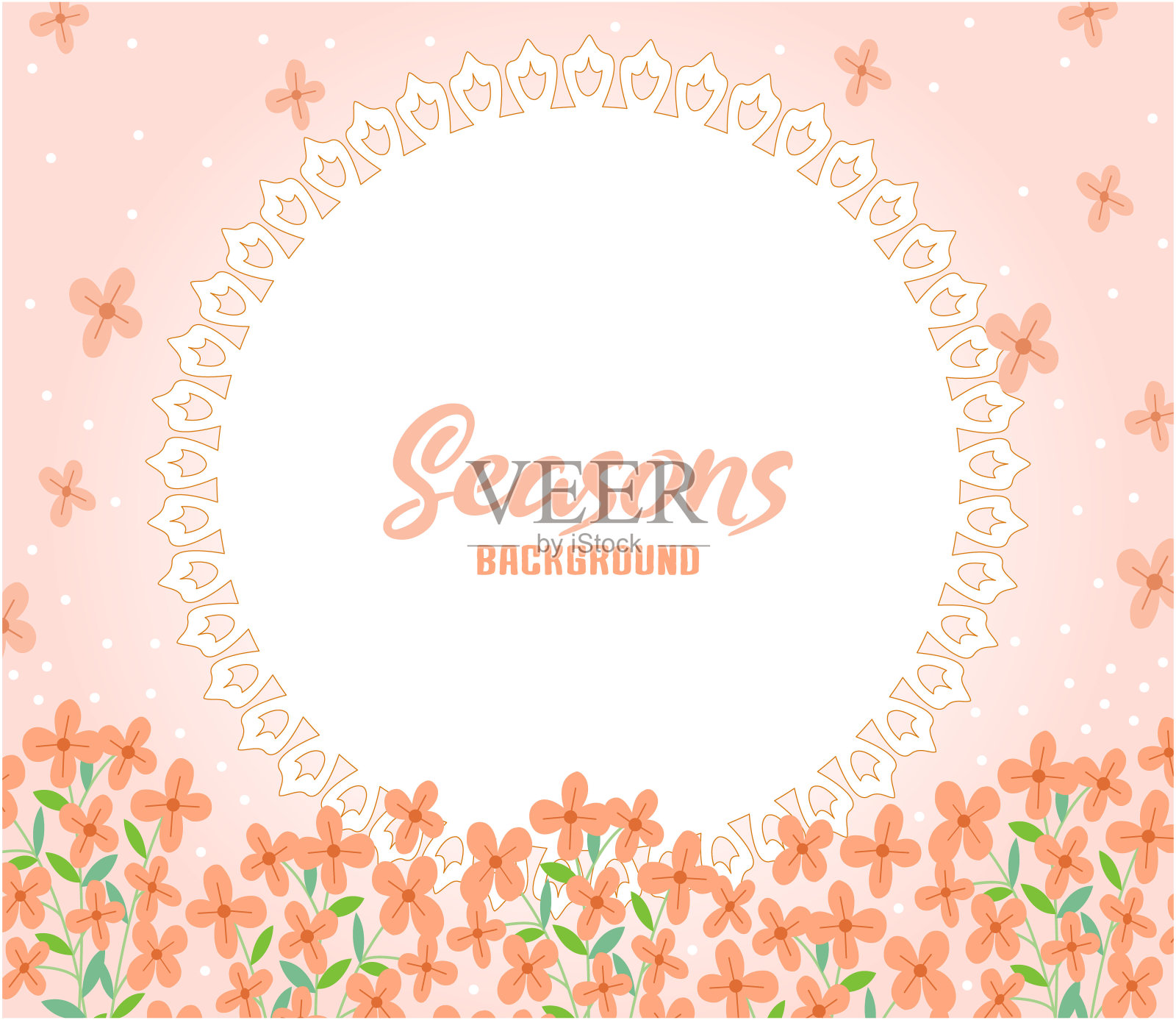 一个可爱的花架。插画图片素材