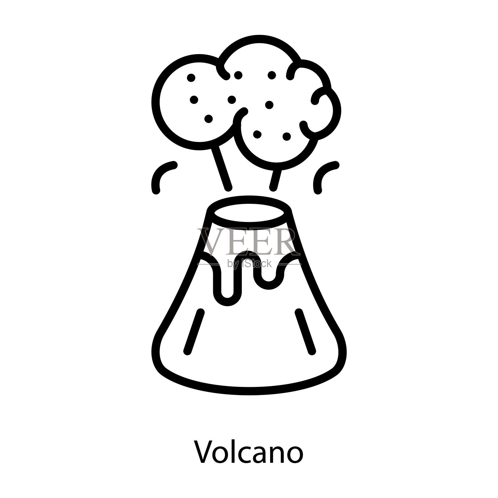 火山插画图片素材