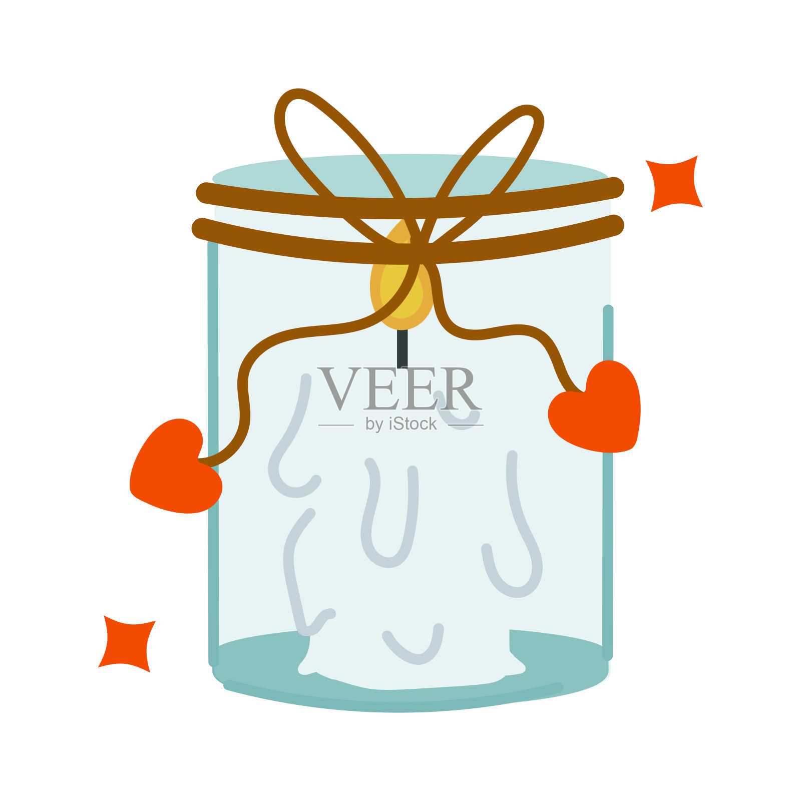 蜡烛罐插画图片素材