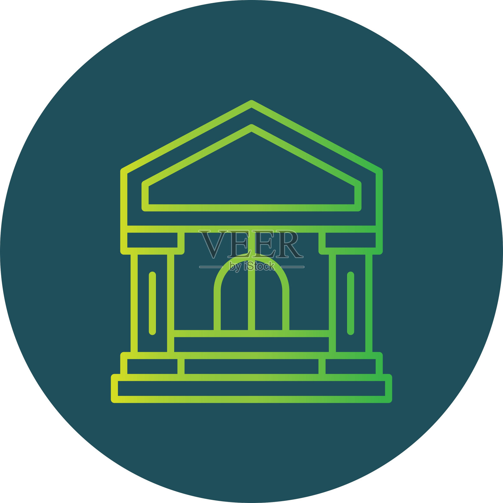 博物馆的图标插画图片素材