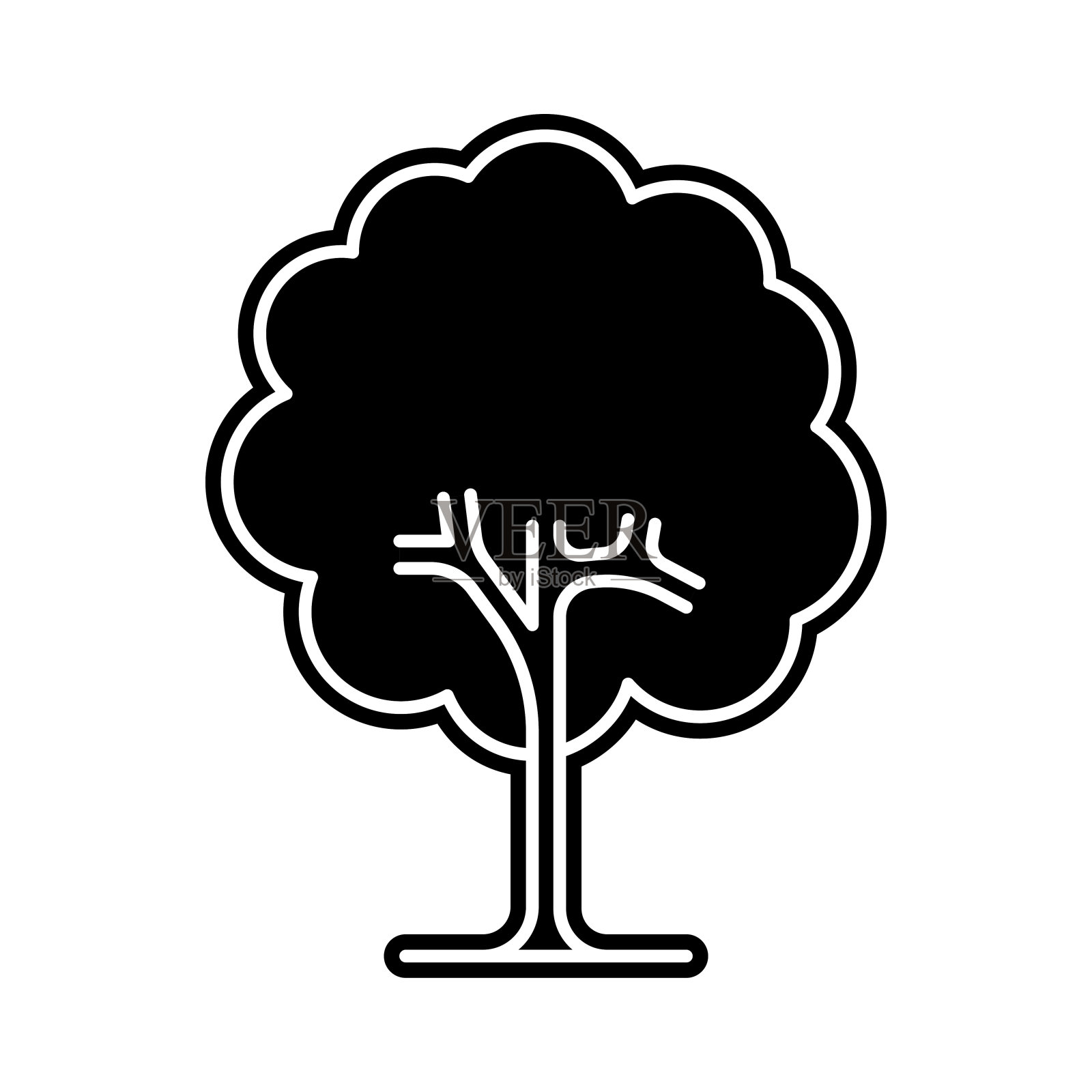 树的图标。插画图片素材