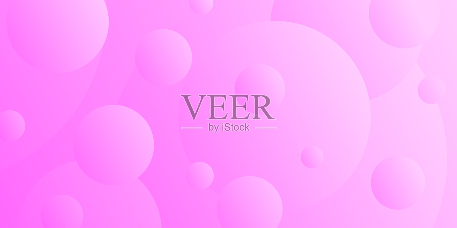 抽象几何背景与粉红色的梯度圆插画图片素材