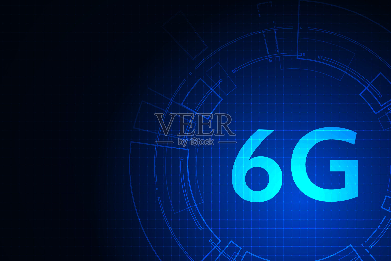 6G移动网络、新一代电信、高速移动互联网、插画图片素材