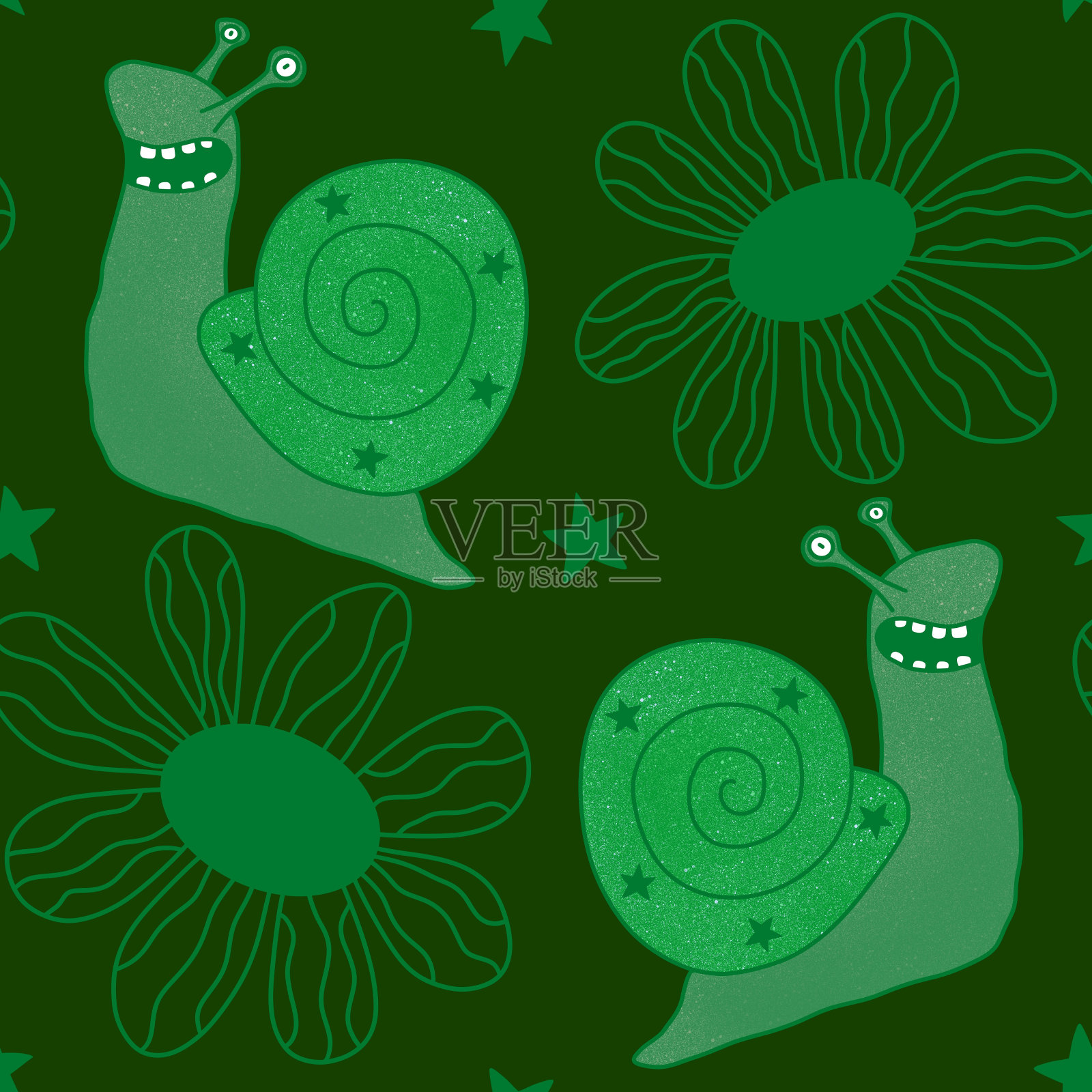 动物无缝图案的包装纸和孩子插画图片素材