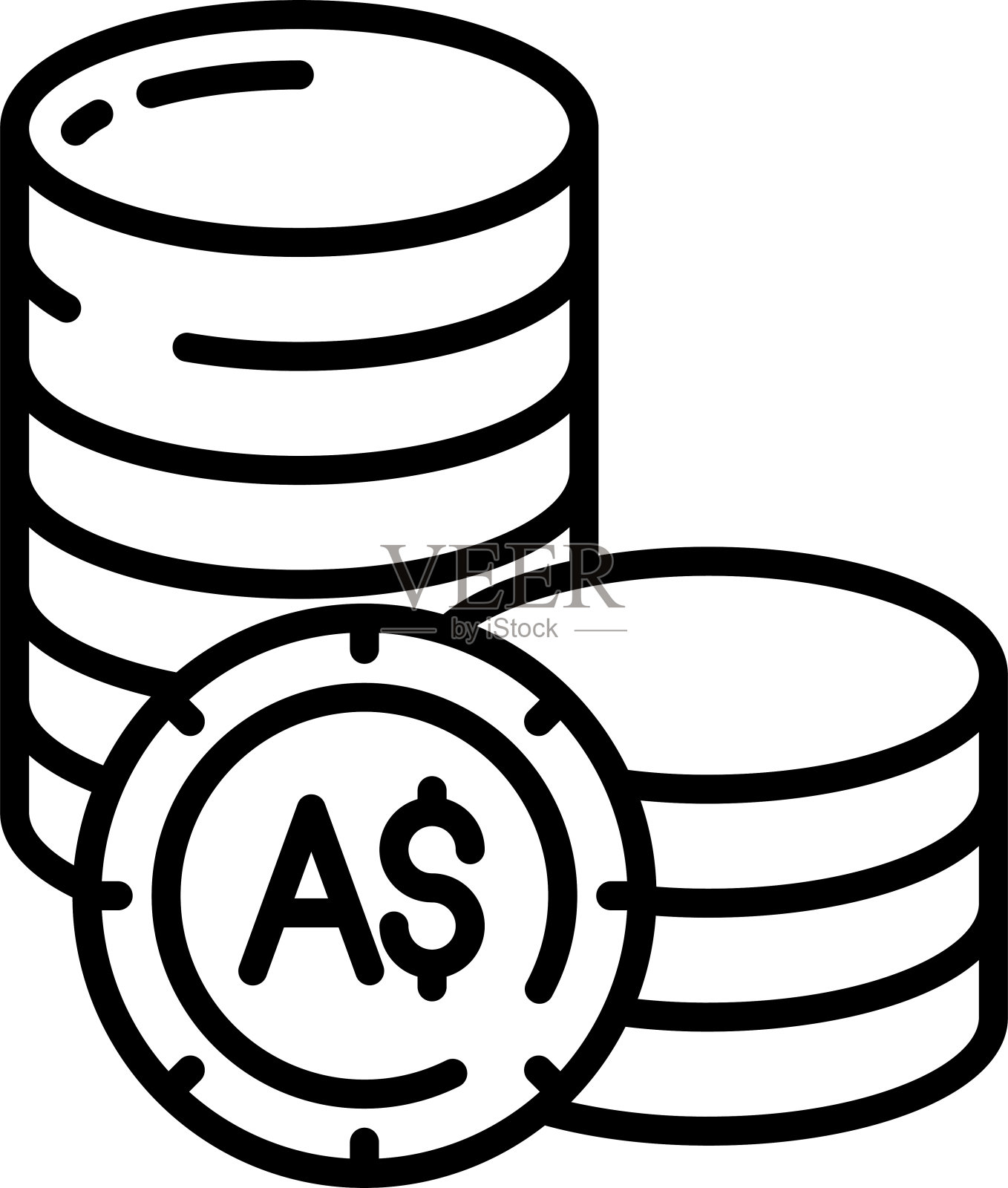 字母系列F轮廓矢量插图插画图片素材