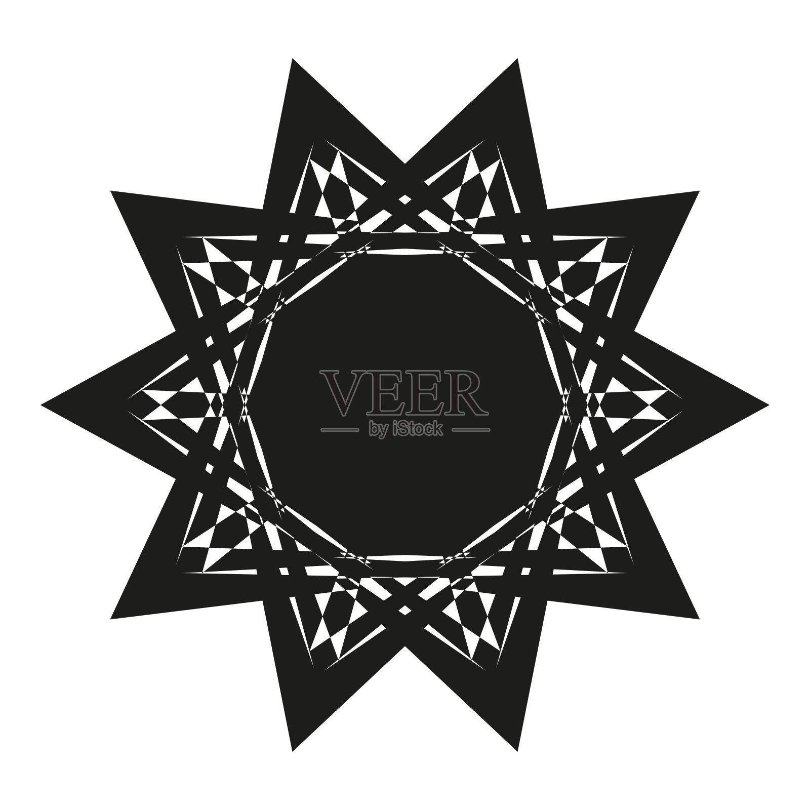 几何黑色星爆矢量设计插画图片素材