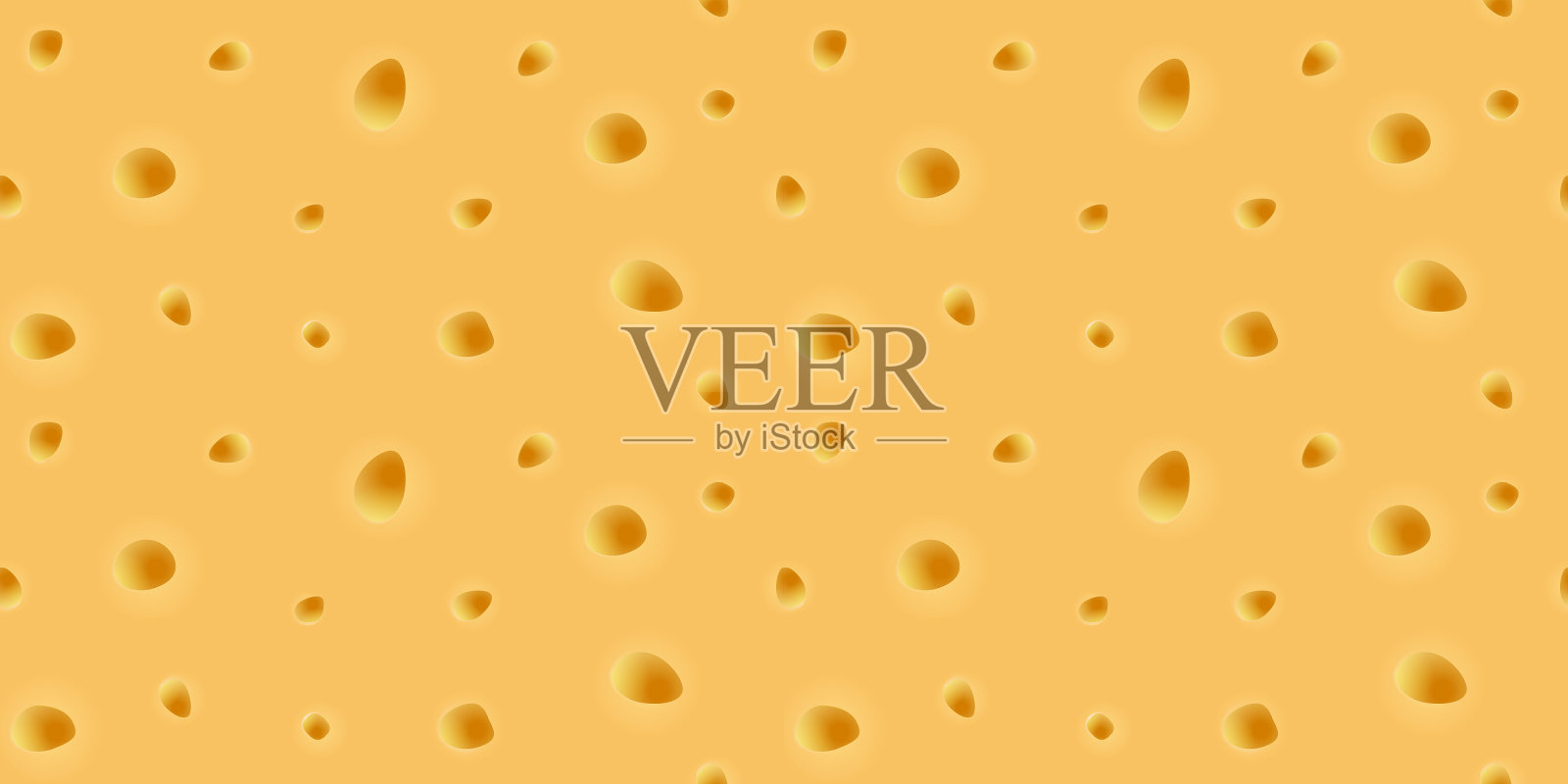 仿干酪无缝花纹。矢量背景的奶酪洞插画图片素材