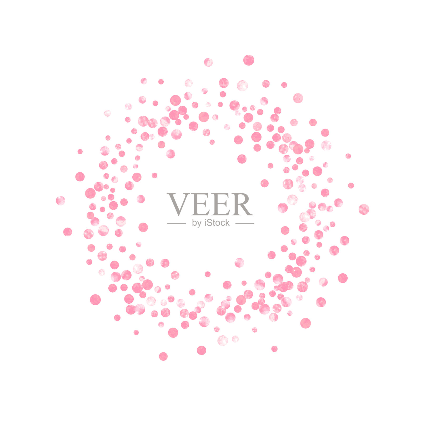 优雅的光芒。手绘喷雾。玫瑰品牌插画图片素材