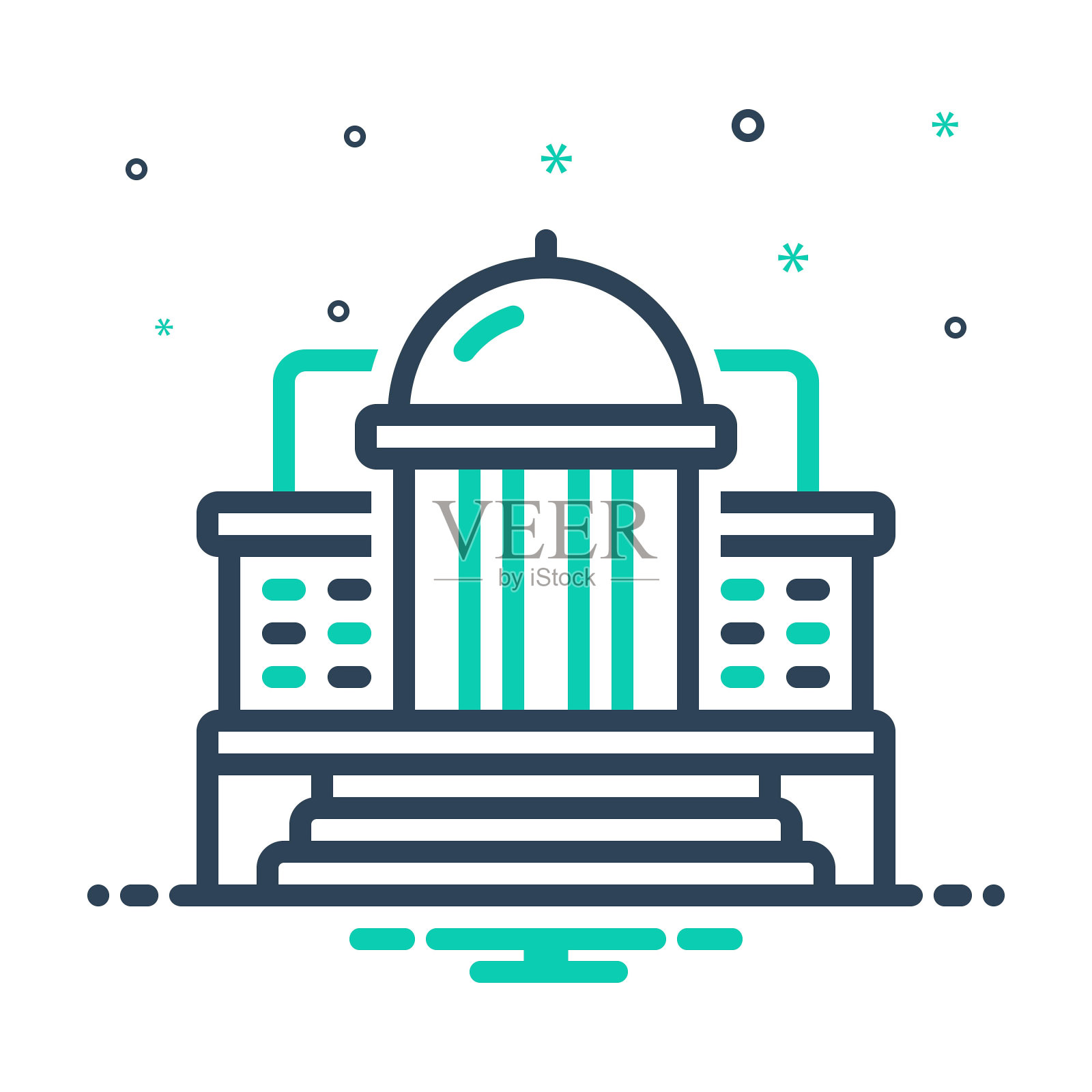 议会大厦插画图片素材