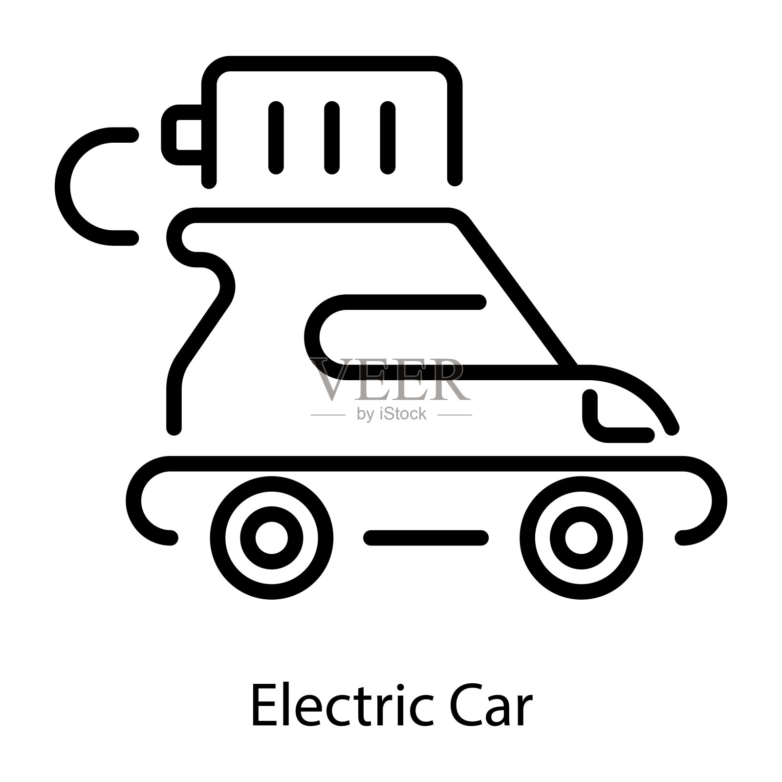 电动汽车插画图片素材