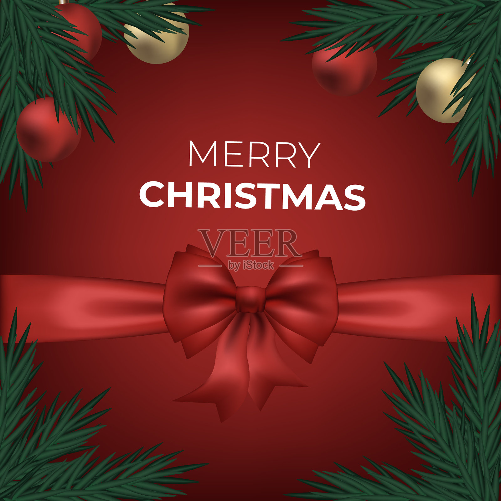 圣诞快乐背景,圣诞装饰矢量插画图片素材